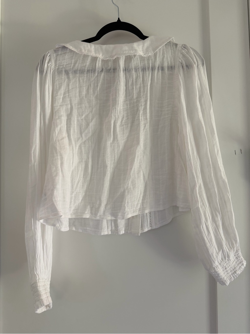 NWT / AE Chelsea Collar Button-Up Blouse in White - Picture 4 of 8